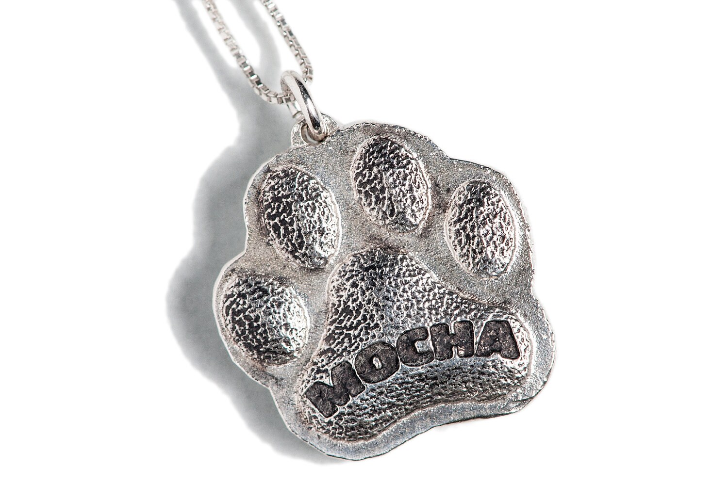 Dog Paw Necklace Jewelry Personalized Custom Sterling Silver Etsy