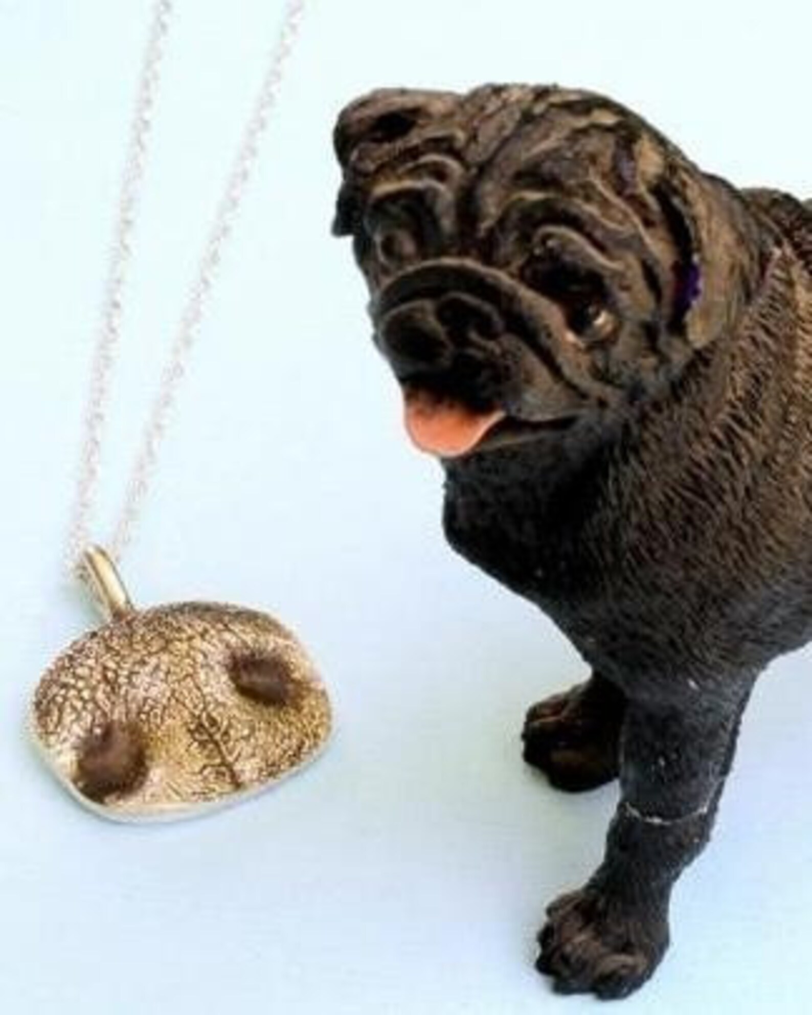 Dog Nose Necklace Personalized in Sterling Silver Small Etsy