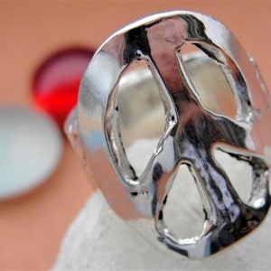 Peace Sign Ring in Sterling Silver image 3