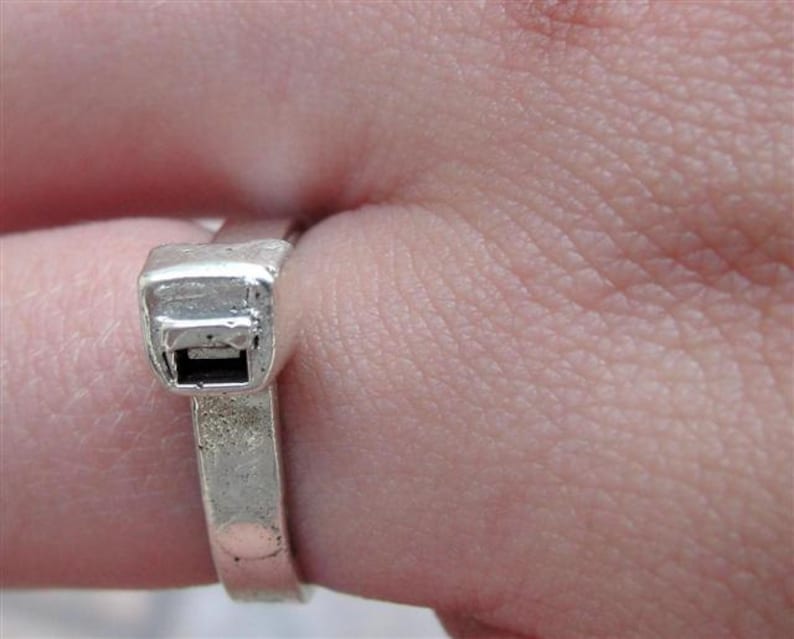 Ziptie Ring Jewelry Sterling Silver Zip Tie Ring Etsy