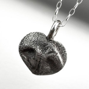 Dog Nose Heart Necklace Custom Personalized Sterling Silver Pendant EXPRESS SHIPPING