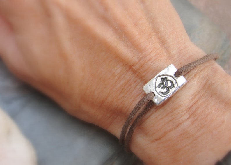 Ohm Bracelet Om Jewelry in Sterling Silver image 5