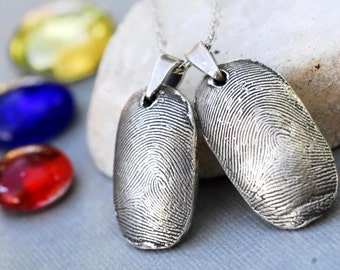 Fingerprint Thumbprint Necklace in Sterling Silver