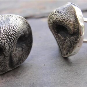 Custom Dog Nose Cufflinks Cuff Links Personalized Sterling Silver Fathers Day image 2