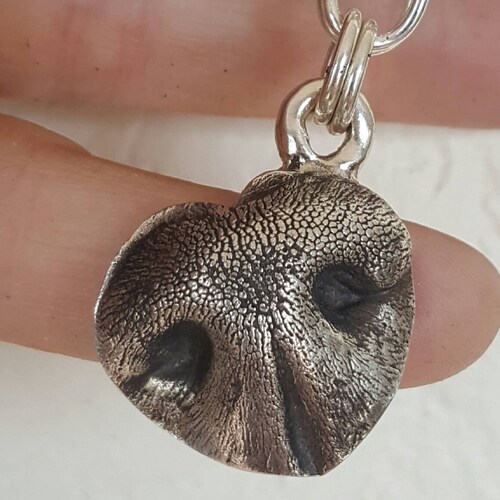 Dog Nose Print Necklace Personalized in Sterling Silver Extra Etsy