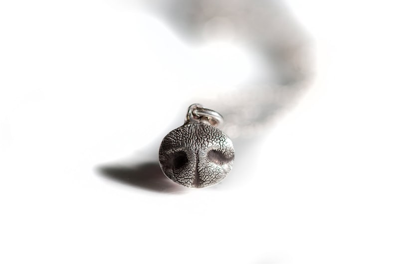 Dog Nose Print Necklace Jewelry Mini Dog Nose Charm Sterling Etsy