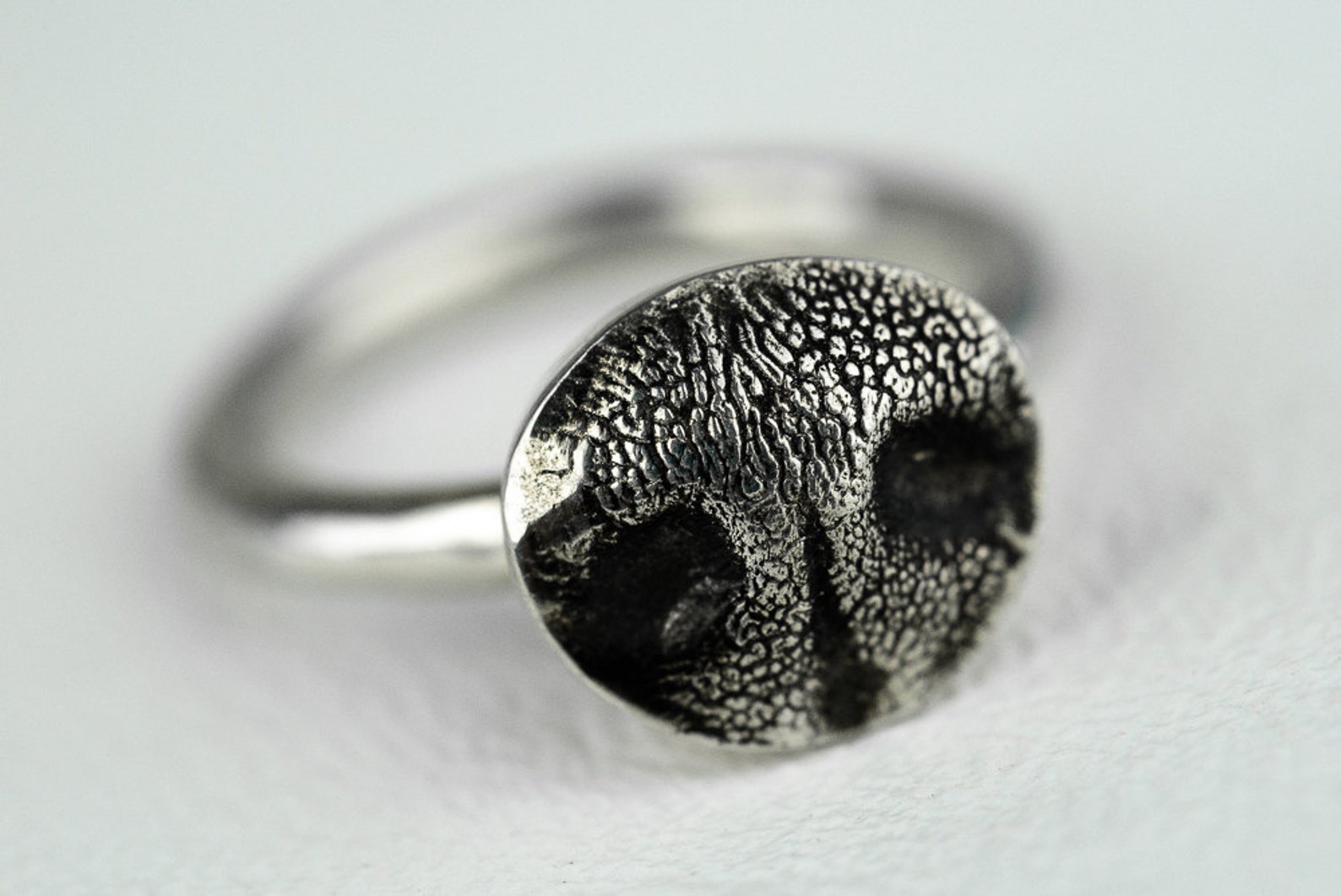 Dog Nose Ring Sterling Silver Mini Dog Nose Print - Etsy