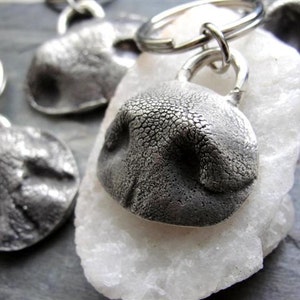 Dog Nose Keychain Personalized With Name Sterling Silver Large Dog image 3