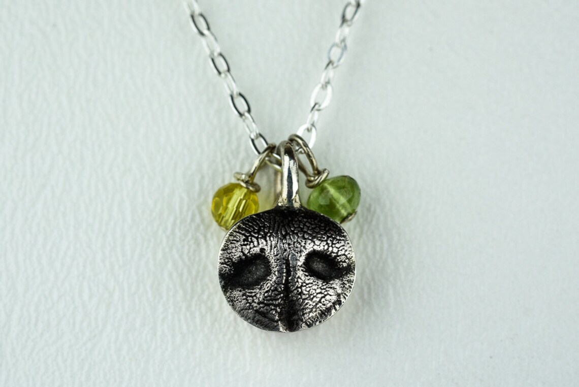 Dog Nose Necklace Silver Mini Dog Snout Charm Etsy