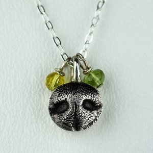 Dog Nose Necklace Silver Mini Dog Snout Charm