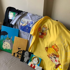 Custom Anime Clothing | Hand-Painted Denim Jackets, T-Shirts, Hoodies | Acrylic Paintings | Made to Order Anime Art & Gifts
