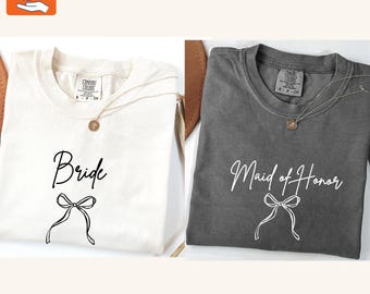 Comfort Colors Maid Of Honor Shirt: Bridal Party Gift, Mother of the Bride tee, Father of the Groom Shirt