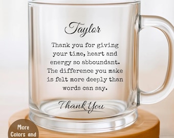 Thank You Gifts | Personalized Appreciation Gift Glass Mug