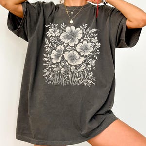 Comfort Colors® Wildflower Shirt, Floral Cottagecore Shirt, Botanical Shirt, Flower Shirt, Nature Shirt, Wildflower Tshirt,Wild Flower Shirt