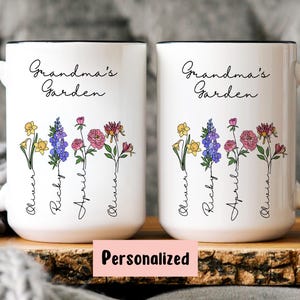 Custom Birth Month Birth Flower mug, Plant Mom Mug,Mother&#39;s Day Gift, Custom Mom Mug, Mothers Day Mug, CPlant Lover Gift, Coffee lover gift
