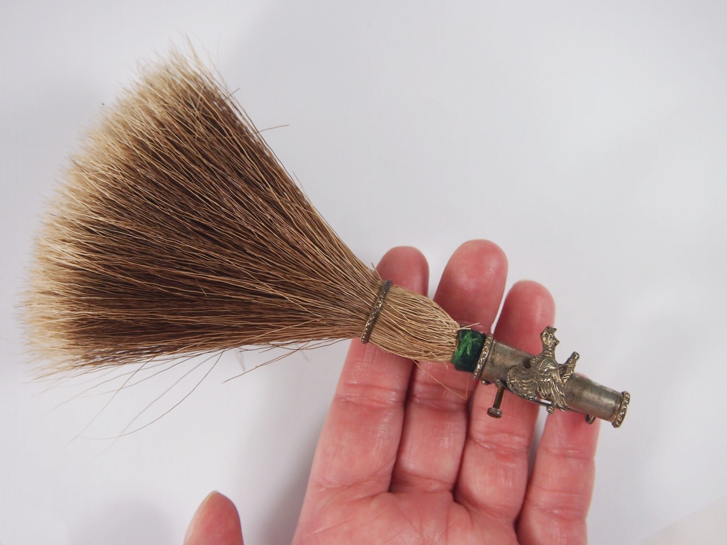 Vintage German Gamsbart Wood Grouse Hat Pin Brooch Stag Brush Etsy