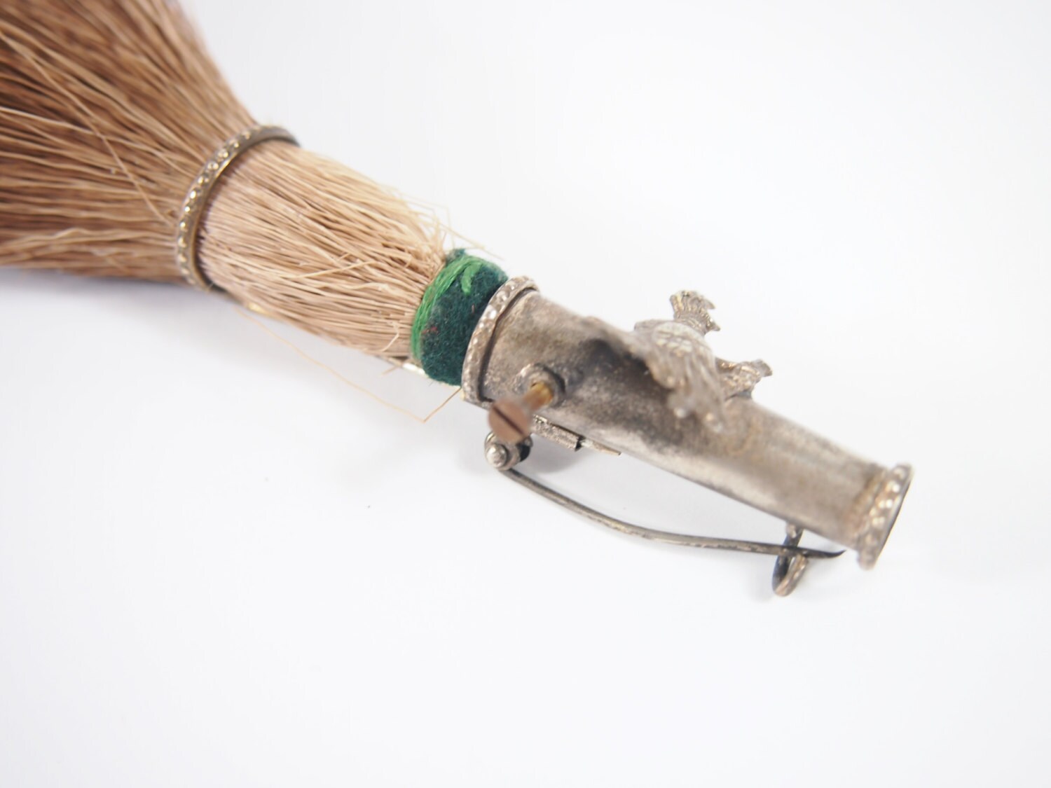 Vintage German Gamsbart Wood Grouse Hat Pin Brooch Stag Brush Etsy