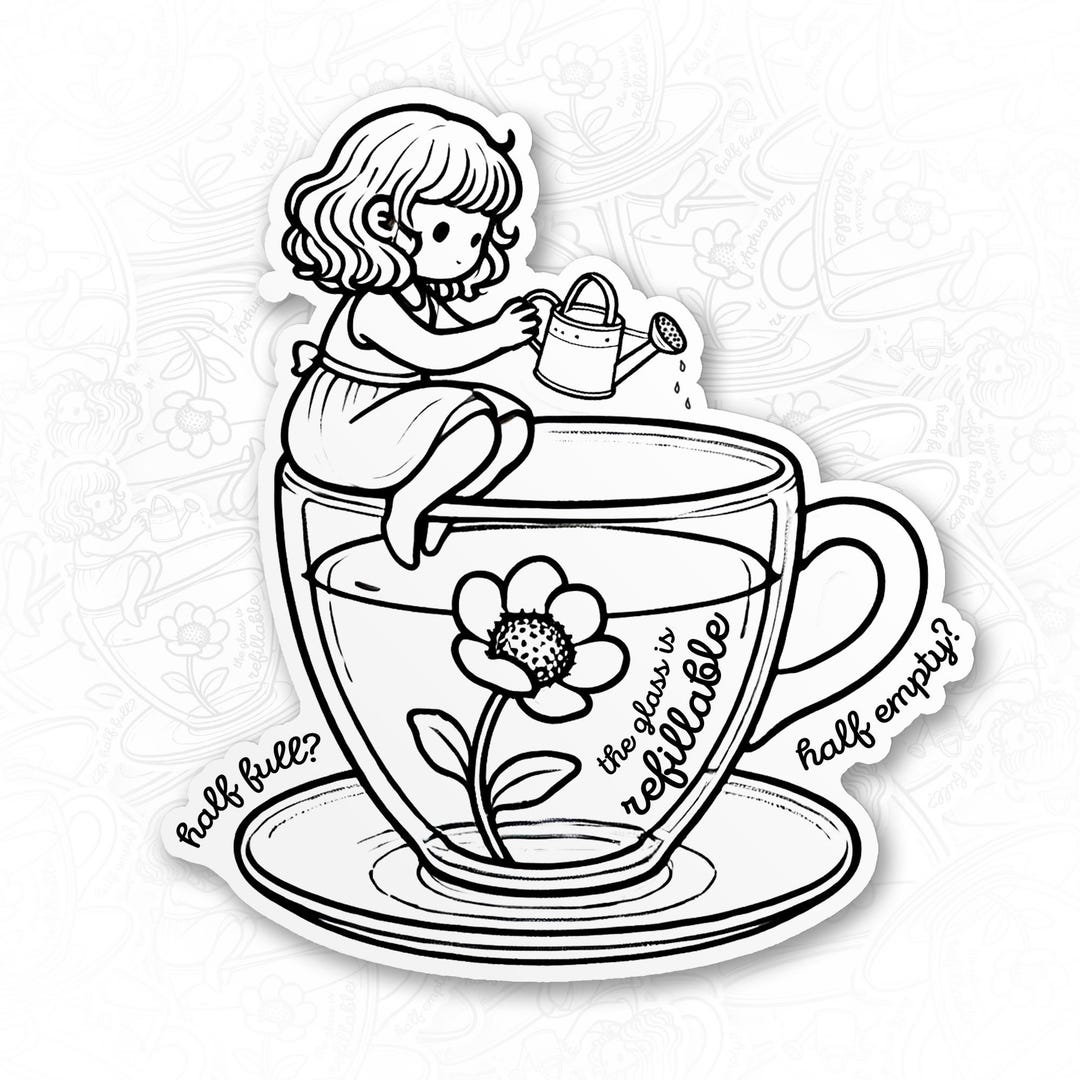 Fillable Glass Sticker, Planner Stickers Motivational Positivity Quote ...