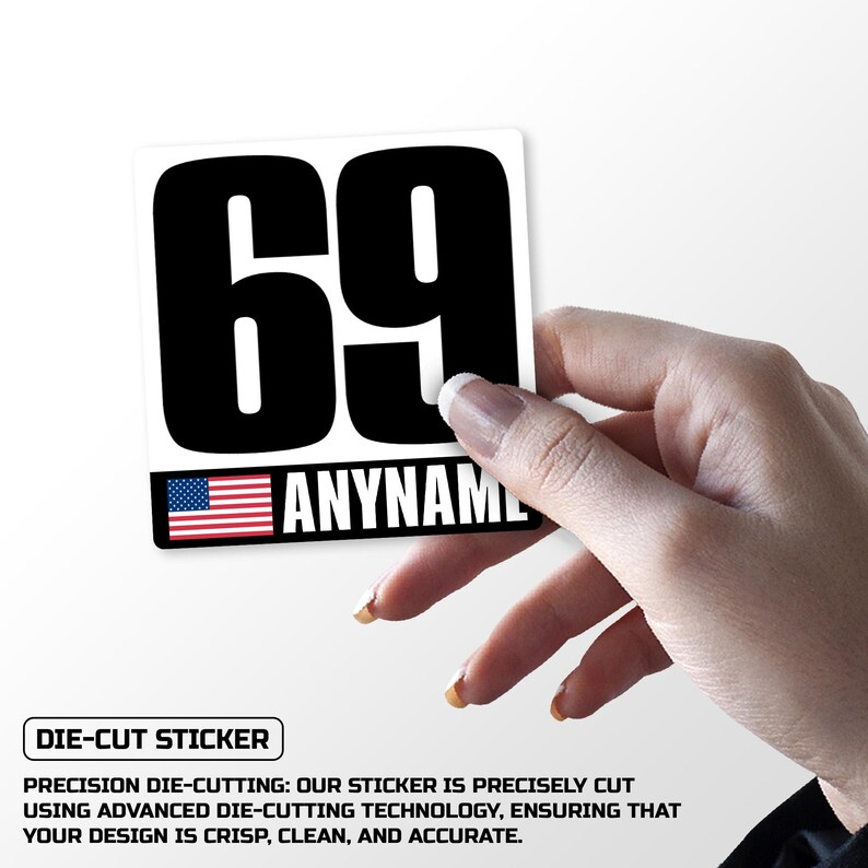 Personalized Racing Decal Sticker, Custom Racing Name, Number Stickers