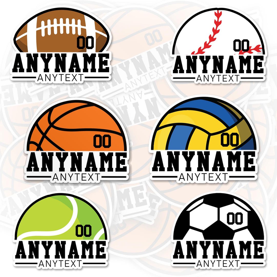 Custom Basketball Name Decal Sticker, Personalized Basketball Name ...