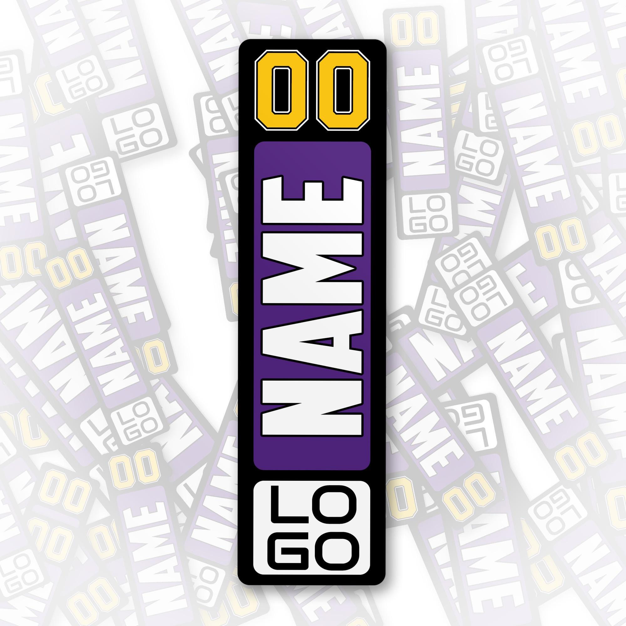 Personalized Hockey Stick Sticker, Custom Hockey Name And Number Decal Stickers, Sports Team Waterproof Die-Cut Vinyl Hockey Coach Gifts