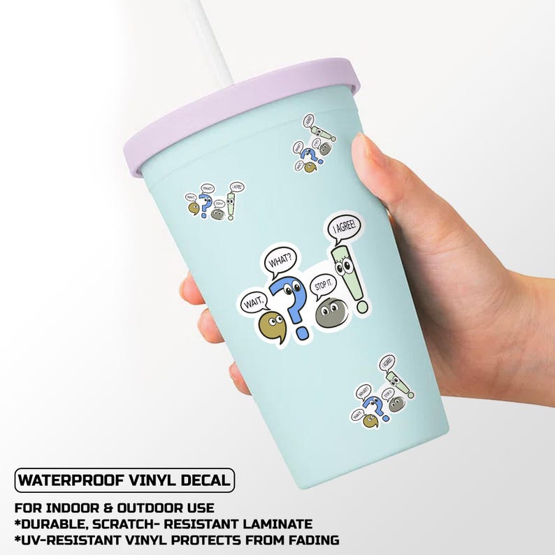 Funny Grammar Teacher Sticker, Punctuation English Humor, Wait What ...
