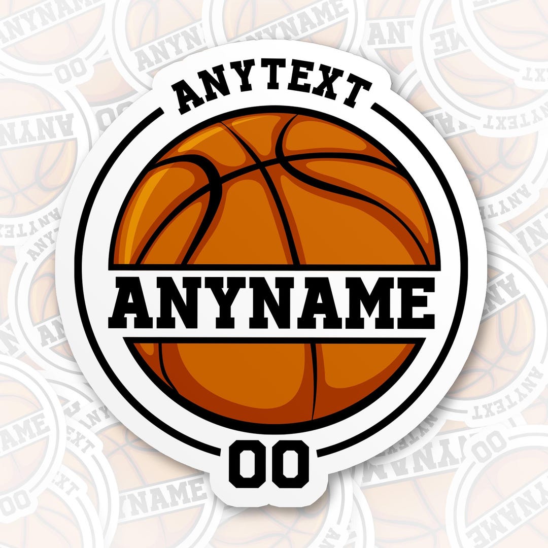 Personalized Basketball Team Decal Sticker, Custom Basketball Name ...