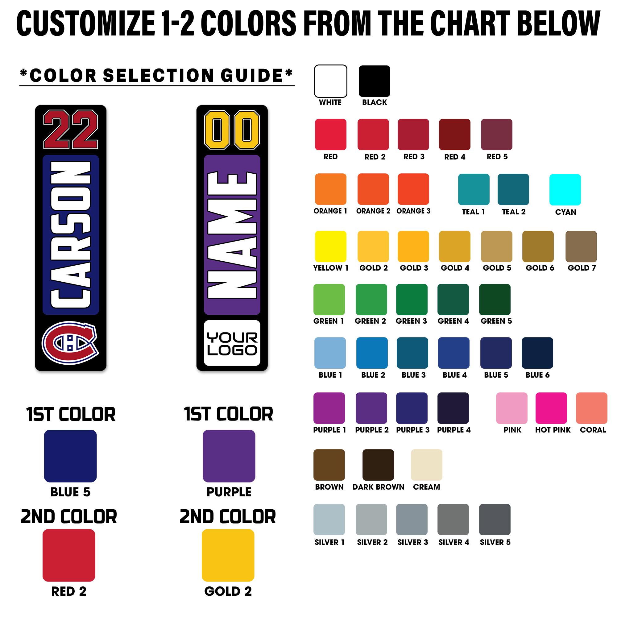 Personalized Hockey Stick Sticker, Custom Hockey Name And Number Decal Stickers, Sports Team Waterproof Die-Cut Vinyl Hockey Coach Gifts
