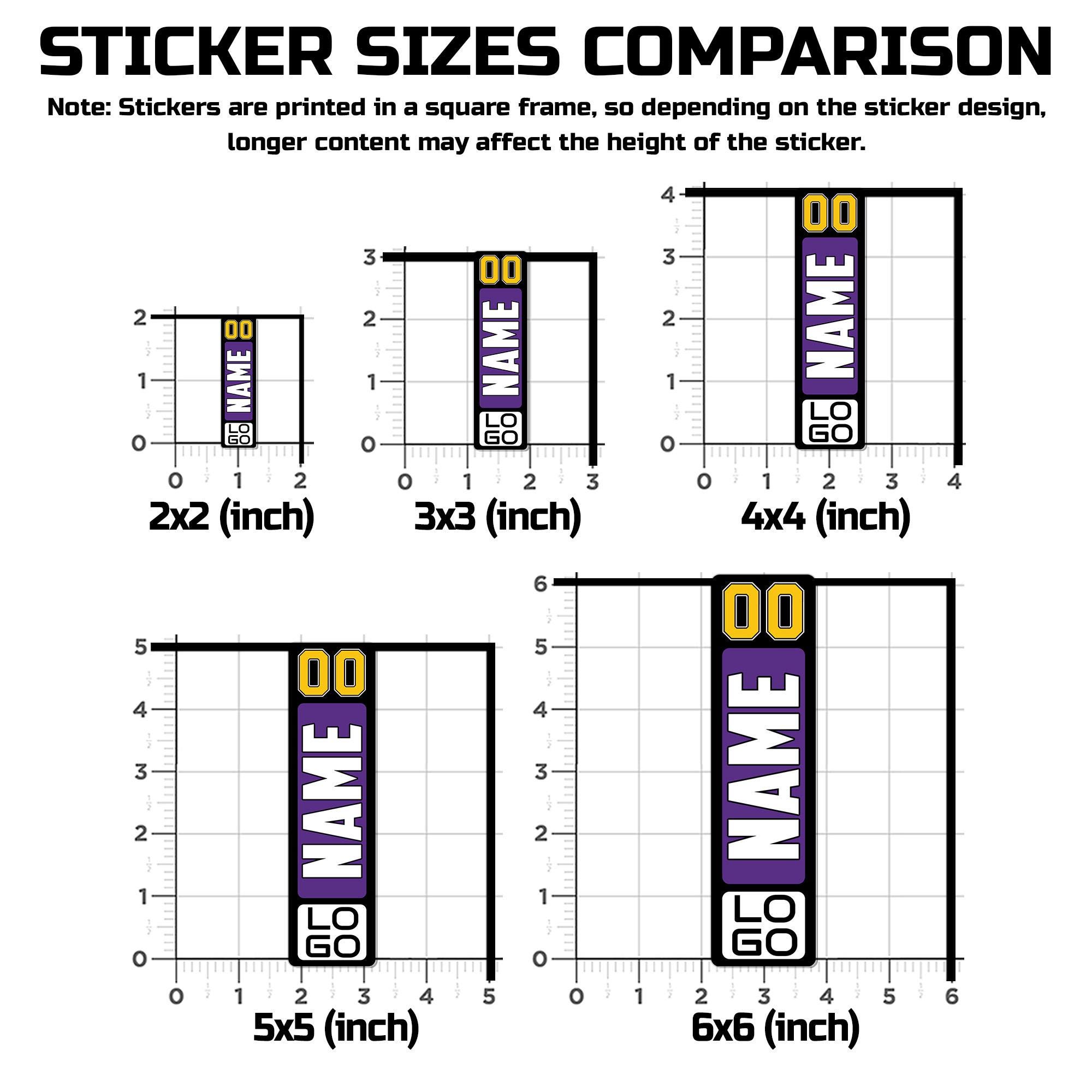 Personalized Hockey Stick Sticker, Custom Hockey Name And Number Decal Stickers, Sports Team Waterproof Die-Cut Vinyl Hockey Coach Gifts