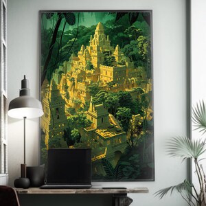 Stampa d&#39;arte moderna / Decorazione murale vibrante / Poster digitale di alta qualità / Estetica da galleria / Opera d&#39;arte unica per la casa