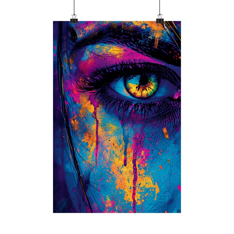 Psychedelic Eye Poster | Vibrant Art | Colorful Eye Art | Dripping ...