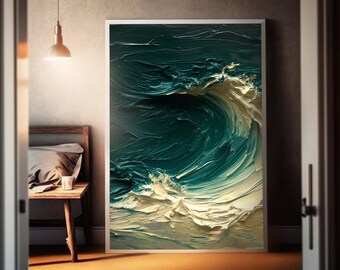 Abstract Ocean Wave Artwork | Colorful Swirls | Intricate Flowing Paint | Polycount Inspiration | Generative Art | Swirling Paint