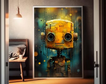 Cyberpunk Robot Imagery | Epic Character Design | Space Art | CG Society Style | Futuristic Poster | Sci-Fi Art | Galactic Wall Decor
