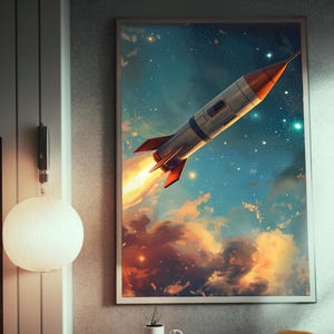 Stampa d'arte moderna / Decorazione murale vibrante / Poster digitale di alta qualità / Estetica da galleria / Opera d'arte unica per la casa