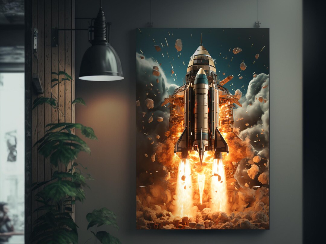Space Shuttle Rocket Launch 8K Detailed Matte Painting Space Art ...