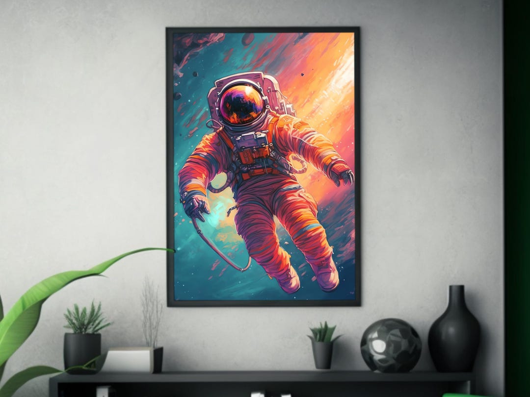 Detailed Astronaut Floating in Space Poster | Ultrafine Cgsociety Art ...