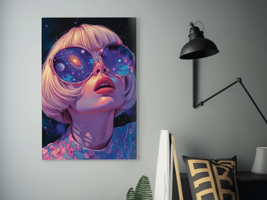 Cosmic Psychedelic Sunglasses Trippy Poster Art Lsd-inspired Cosmic ...