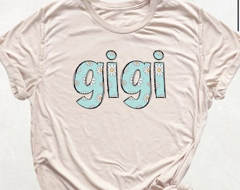 Custom Gigi Floral Mothers Day Nana Shirt, Personalized Mama Shirt, Flower Gigi Tshirt, New Grandma Tee, Floral Gigi Shirt, New Mom Outfits