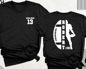 Football Name and Number Shirt, Customized Football Tshirt, Football Team Shirt, Football Season Tee, Game Day Shirt, Football Mom Dad Shirt