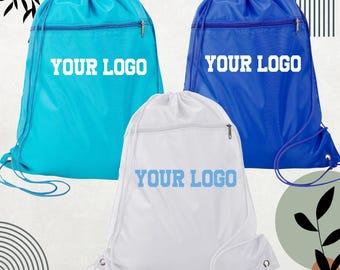 Personalized Name Drawstring Backpack Bag, Custom Sports Bag, Personalized Logo Printed Bags, Children's Drawstring Bag, Sport School Bag
