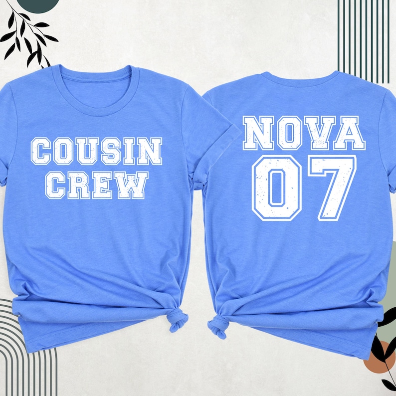 Cousin Crew Shirt Custom Name Number Sports Shirt, Game Day Tshirt Sport Team Shirts Cousins Team Shirt Family Basketball Tee Football Shirt