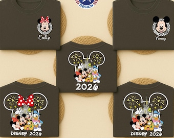 Family Disneyworld 2026 Disney Shirts Disneyland Shirt, Disney Family Trip Castle Vacation Shirt Tee Personalized Disney Mickey Minnie Shirt
