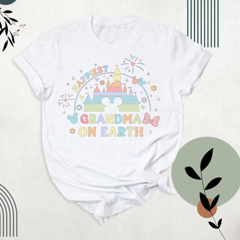 Camiseta de viaje familiar más feliz de Disney, camiseta personalizada de Nana Mimi, bisabuela, Disney Mama, camiseta de Mickey Minnie, camiseta de Mamá en la Tierra, camiseta de Disney Gigi imagen 8