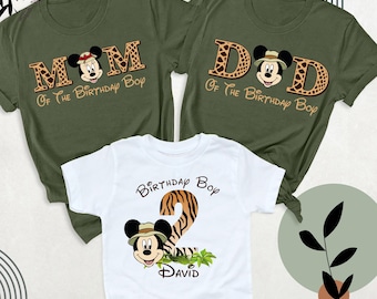 Mickey Safari Birthday Shirt Family Trip Minnie Shirts, Animal Kingdom Tshirt, Disneyland Birthday Boy  Tee, Custom Disney Vacation Shirt