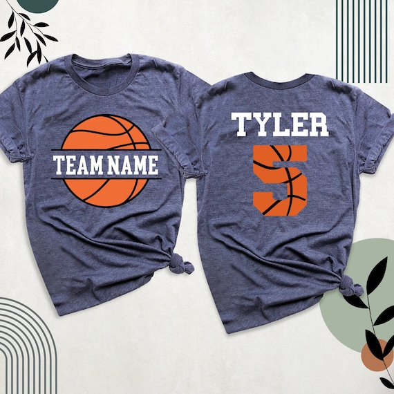 Personalized Basketball Shirt Team Name Tshirt, Basketball Back Number Tee, Basketball Mom Shirt, School Basketball Outfits, Game Day Shirts