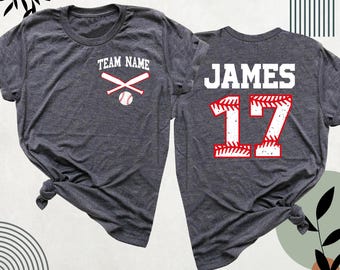 Custom Baseball team Shirt Baseball Mom tshirt, Baseball player Shirts, Baseball Tshirt, Pocket Baseball Number and Name Tshirt