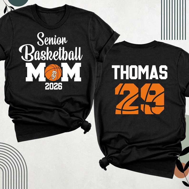 Custom Senior Basketball 2026 Shirt, Basketball Mom Shirt, Basketball Tshirt, Basketball Senior Night, Basketball Tee, Gift Basketball Tees image 10