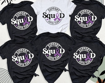 Pancreatic Cancer Support Squad Shirt, Pancreatic Cancer Shirt, Custom Pancreatic Cancer Awareness Shirt, Purple Ribbon Team Shirt