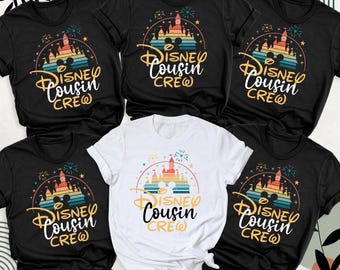 Disney Cousin Crew Shirt, Matching Disneyworld Vacation Personalized Shirt Tee, Custom Disney Cousins Trip Shirt, Disney Castle Family Shirt