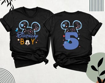 Personalized Disney Birthday Boy Shirt, Disney Birthday Shirt, Disney Kids Birthday Shirt, Mickey Birthday Shirt, Custom Disneyland Bday Tee